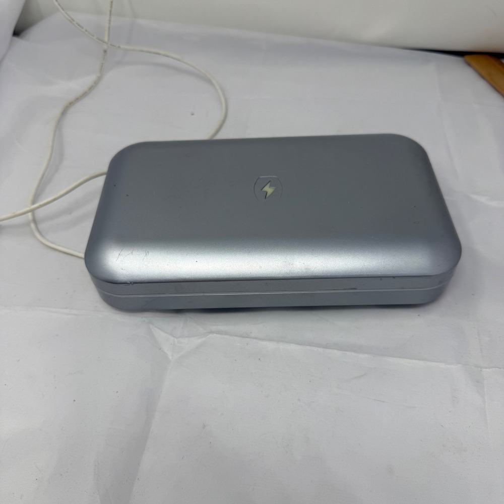 PhoneSoap 500-4 UV Smartphone Sanitizer and Charger Silver Metallic Case